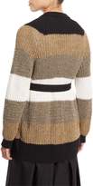 Thumbnail for your product : Brunello Cucinelli Open-Front Belted Coated Linen-Silk Cardigan with Metallic