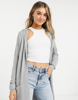 Thumbnail for your product : Noisy May longline cardigan in light grey