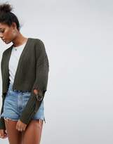 Thumbnail for your product : ASOS Cardigan In Crop With Tie Sides