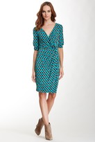 Thumbnail for your product : Maggy London Long Sleeve Tribal Wrap Dress