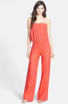 Thumbnail for your product : Young Fabulous & Broke Young, Fabulous & Broke 'Jil' Smocked Linen Jumpsuit