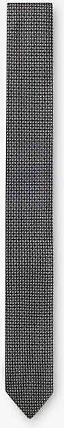 HUGO BOSS Mens Medium Grey Jacquard-Pattern Silk Tie 1 Size