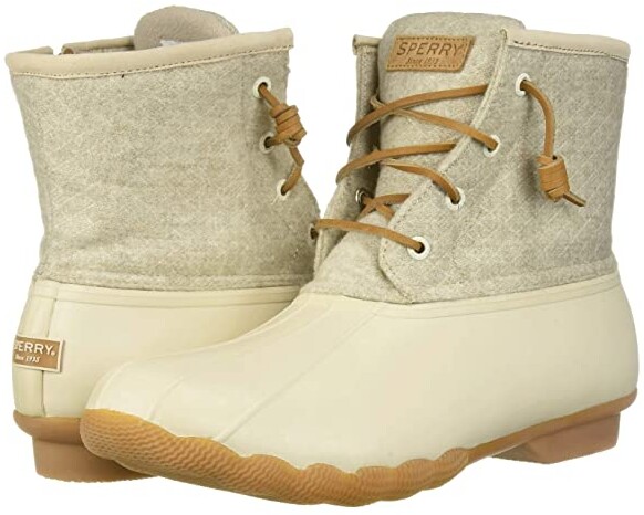 white sperry boots