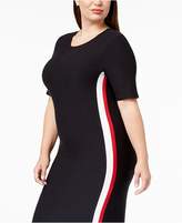 Thumbnail for your product : Planet Gold Trendy Plus Size Varsity-Stripe Midi Dress