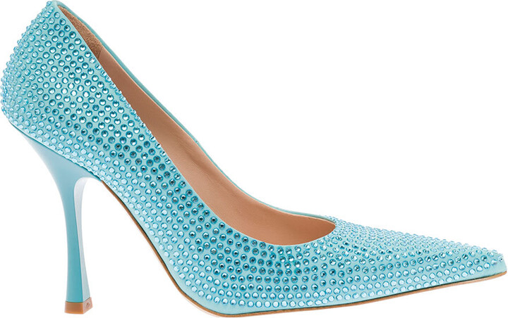 light blue pumps heels
