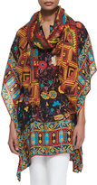 Thumbnail for your product : Tolani Odelia Printed Caftan Tunic & Tribal Graphic-Print Scarf
