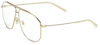 Gucci 63MM Aviator Optical Glasses