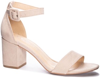 small nude block heels