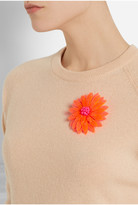 Thumbnail for your product : Issa Azalea neon acrylic flower brooch