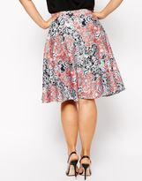 Thumbnail for your product : ASOS CURVE Exclusive Midi Skirt In Printed Scuba