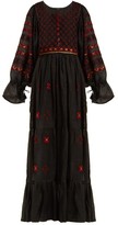 Thumbnail for your product : Vita Kin - Geometric-embroidered Linen Dress - Black Multi