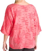 Thumbnail for your product : dylan Tribal Stitch Shirt - Cotton-Silk, Dolman Short Sleeve (For Women)