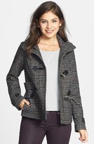 Thumbnail for your product : CELEBRITY PINK Plaid Toggle Coat (Juniors)