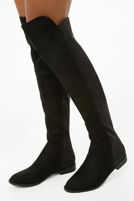 Forever 21 Yoki Faux Suede Knee-High Boots - ShopStyle