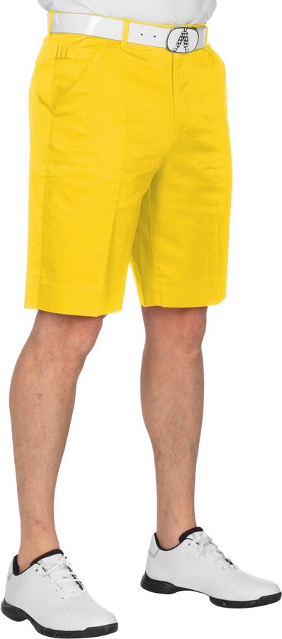 yellow golf shorts