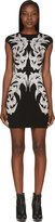 Thumbnail for your product : Alexander McQueen Black & White Swallow Jacquard Dress