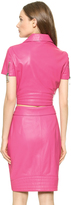 Thumbnail for your product : Moschino Cropped Leather Jacket