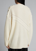 Thumbnail for your product : LOULOU STUDIO Wool-Cashmere Chunky Knit Cardigan