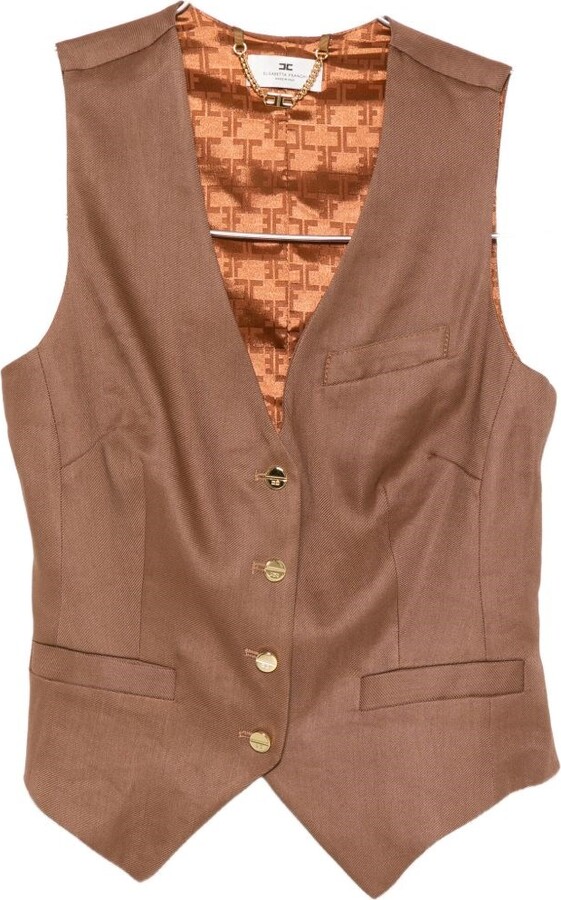 Elisabetta Franchi Linen Blend Vest