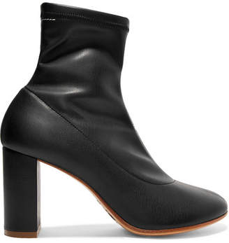 MM6 MAISON MARGIELA Stretch-leather Sock Boots - Black