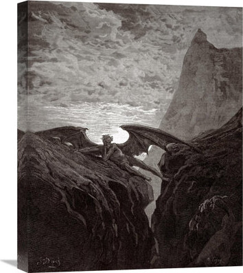 Global Gallery 'Satan Resting on The Mountain (from Milton's \