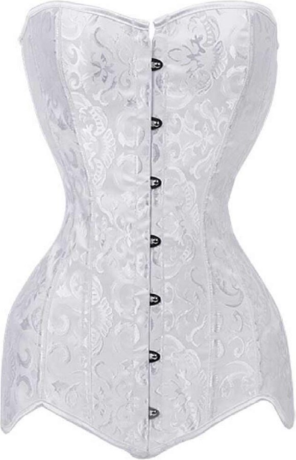 TOBEEY Womens Sexy Bones Long Torso Corset Lace Up Overbust Waist