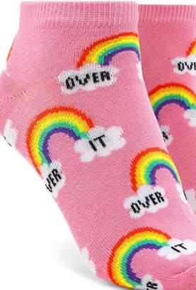 Forever 21 Over It Graphic Ankle Socks