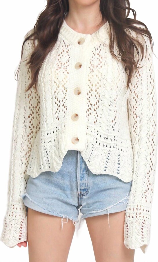 Emory Park Amelia Long Sleeve Cardigan In Off White