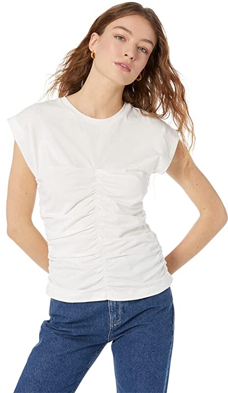 MANGO Kleinfru Ruched Front T-Shirt - ShopStyle