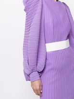 Thumbnail for your product : SOLACE London Belted Draped-Shoulder Mini Dress