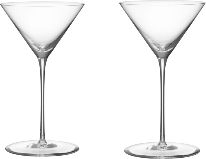 Orrefors Geometry Martini Glass, Set of 2