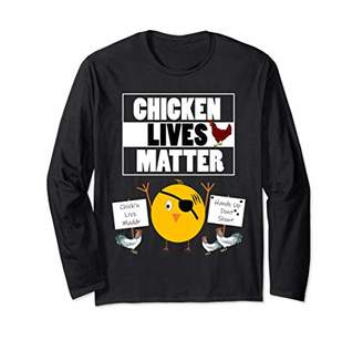 Chicken Lives Matter Hands Up Don't Shoot Vegetarians Vegans Long Sleeve T-Shirt