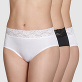 Thumbnail for your product : Dim Pack Of 3 Feminine Maxi Knickers In Stretch Cotton