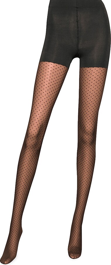 Wolford Women's Geometric Dot Pantyhose - Black - Size XS