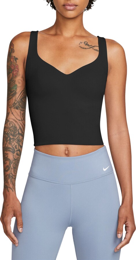 Nike Women's Alate Medium-Support Padded Sports Bra Tank Top in Blue -  ShopStyle