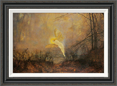 Global Gallery Midsummer Night by John Atkinson Grimshaw - Picture Frame Print on Canvas