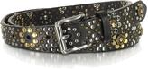 Thumbnail for your product : Forzieri Black Studded Leather Belt