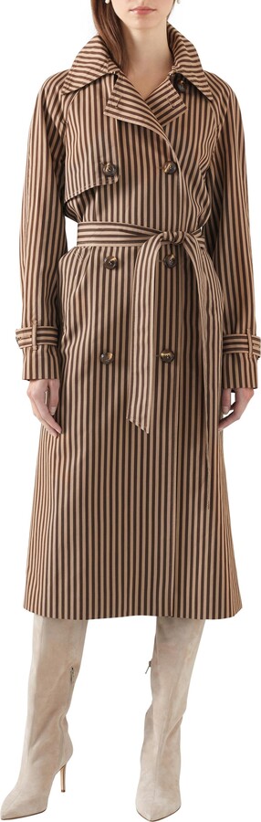Striped Trench Coat | ShopStyle