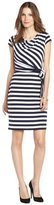Thumbnail for your product : Hayden navy and white stripe stretch jersey draped neck dress