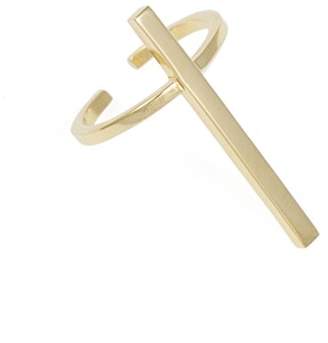 Schield Women's Gold Plated Cross Ring - Size M