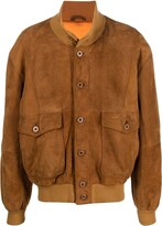 Thumbnail for your product : A.N.G.E.L.O. Vintage Cult 1980s Buttoned Suede Bomber