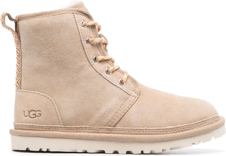 UGG Shearling Lace-Up Boots - ShopStyle
