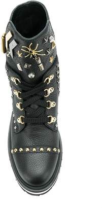 Fabi stud embellished boots