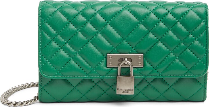 Kurt Geiger Brixton Quilted Leather Chain Wallet - ShopStyle