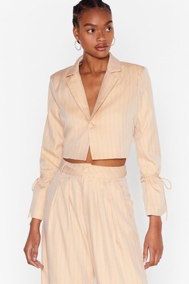 BEIGE Nasty GalNasty Gal Womens Dressed To The Lines Cropped Pinstripe Blazer 6, BEIGE Nasty GalNasty Gal Womens Dressed To The Lines Cropped Pinstripe Blazer 6,
