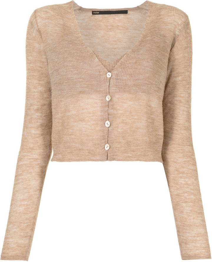 Muller of Yoshio Kubo Ribbed Knit Bra And Cardigan ShopStyle