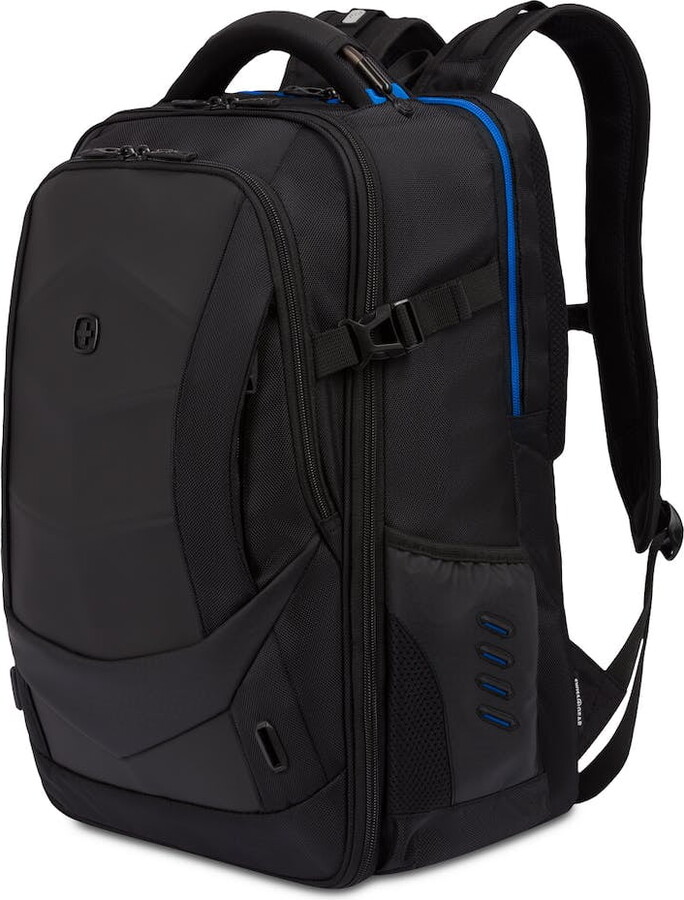 Swiss Gear SwissGear 8120203410 Carrying Case (Backpack) for 17" Notebook - Black - Scratch Resistant, Shock Absorbing - 1200D Polyester, Ethylene Vinyl Acetate (EVA) Body - Shoulder Strap, Handle, Trolley St...