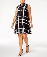 Thumbnail for your product : Alfani Plus Size Check-Print Shirtdress, Created for Macy's