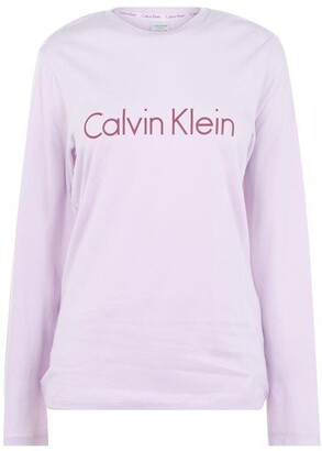Calvin Klein Logo Long Sleeve T Shirt Womens