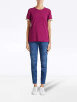 Thumbnail for your product : Burberry checked sleeves T-shirt